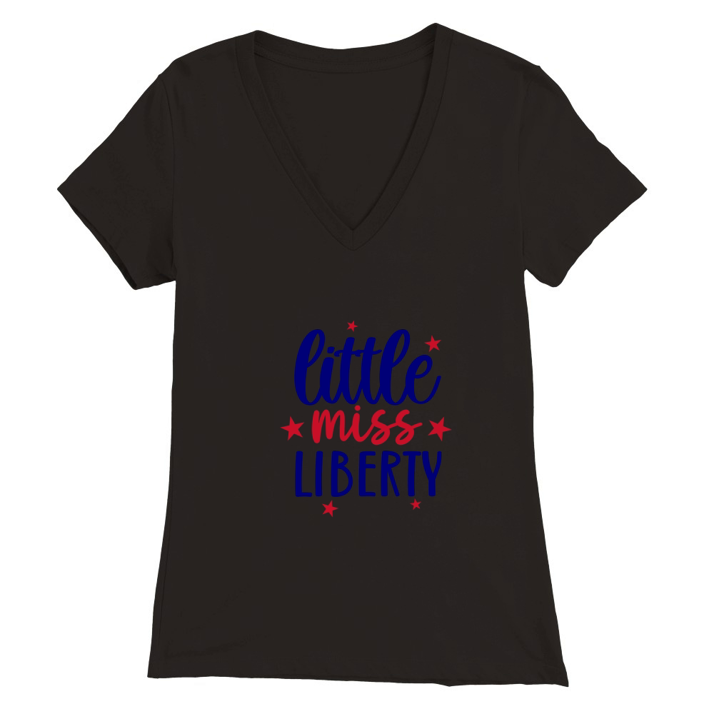 Little miss liberty 2 Premium Womens V-Neck T-shirt