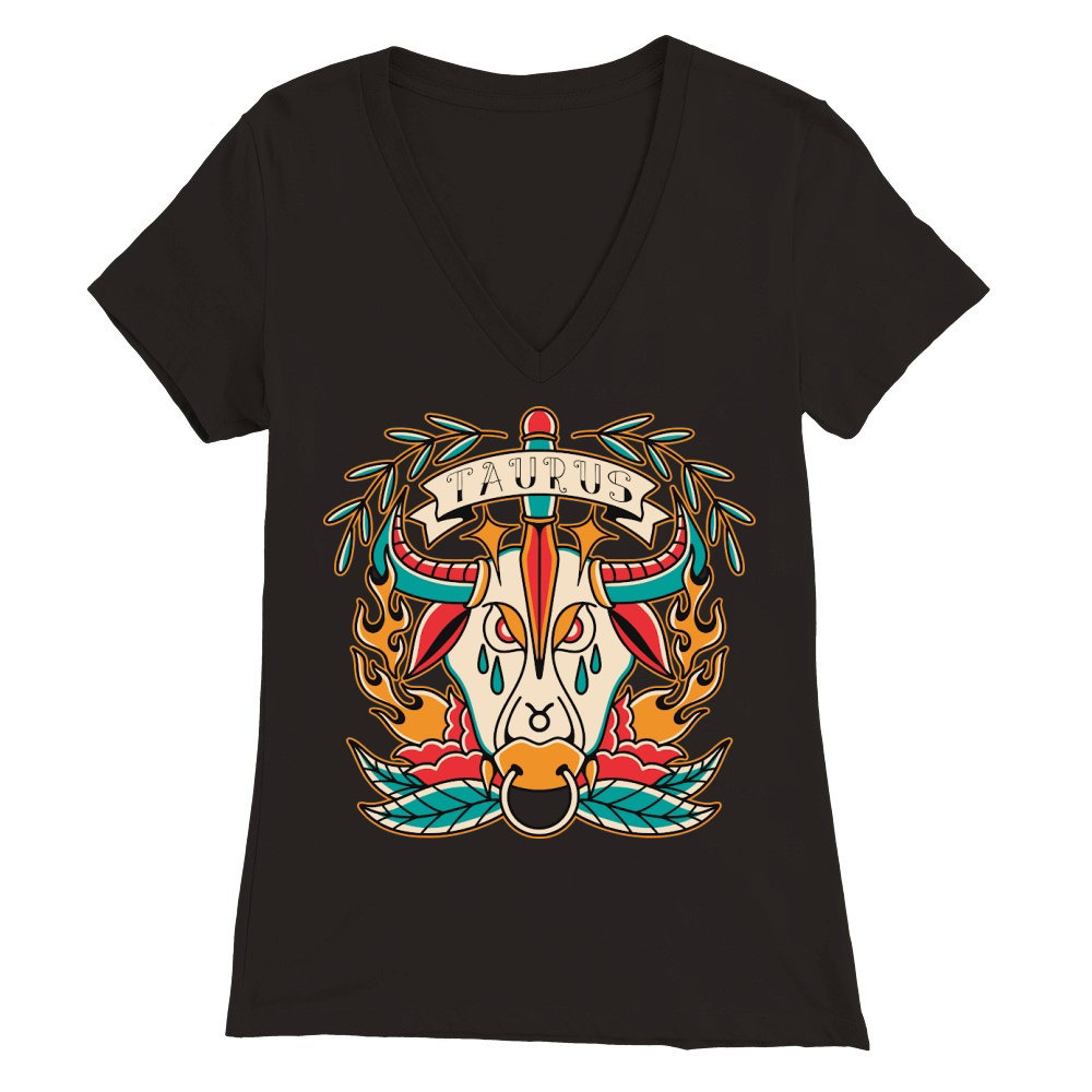 Taurus Premium Womens V-Neck T-shirt