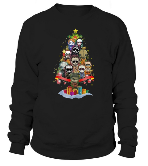 Christmas Tree Horror Character Merry Christmas Sweatshirt Unisex