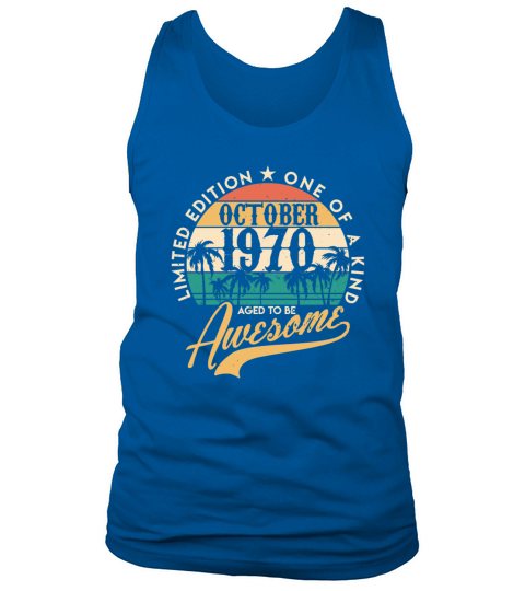 October 1970 birthday gifts for men women Vintage Tank Top Unisex