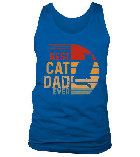 Vintage Best Cat Dad Ever Retro Tank Top Unisex