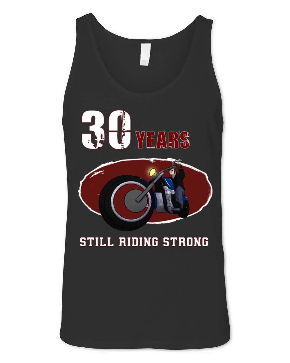 30 years old Biker Riding Motobike X-Mas Unisex Jersey Tank