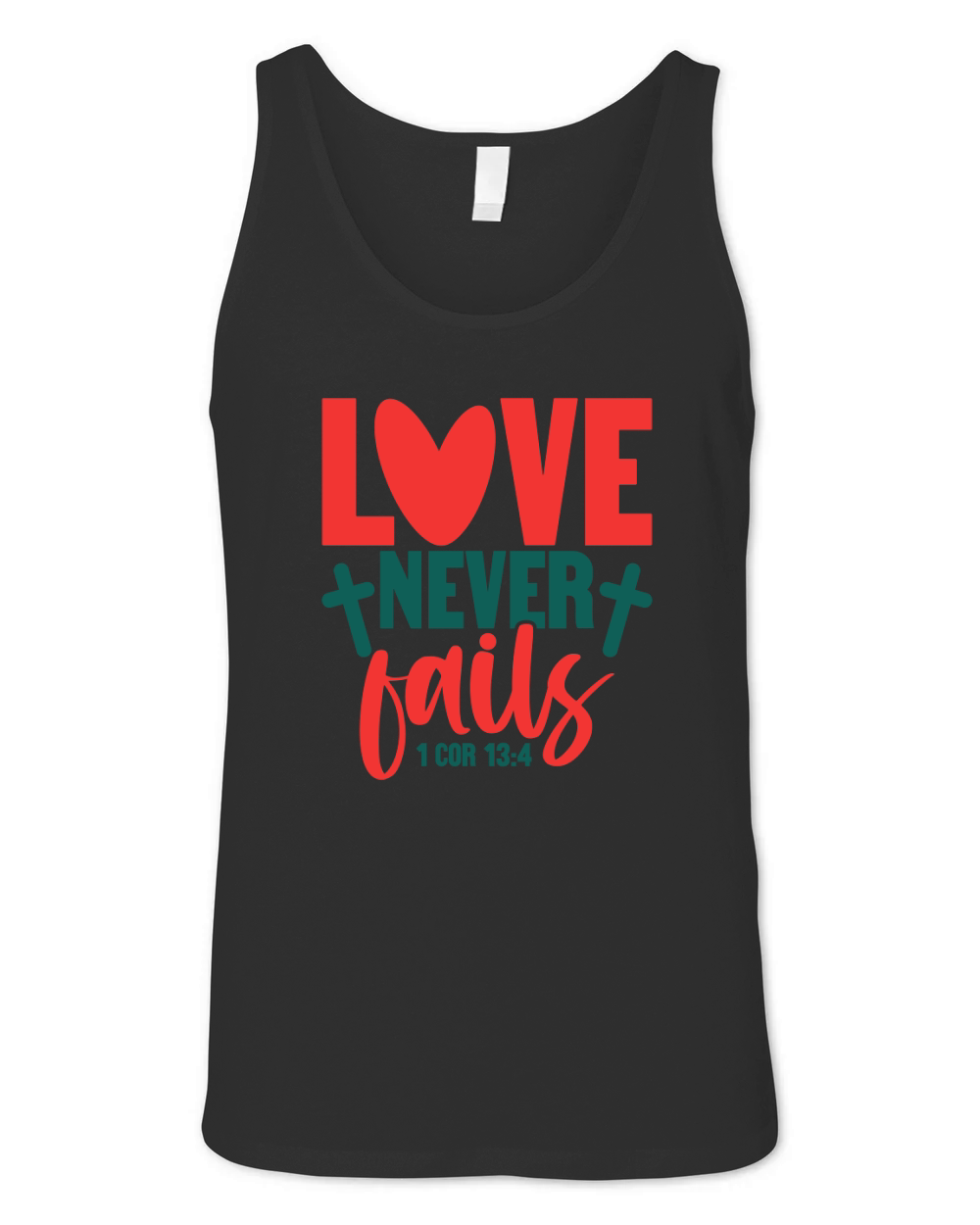 love never fails Unisex Jersey Tank