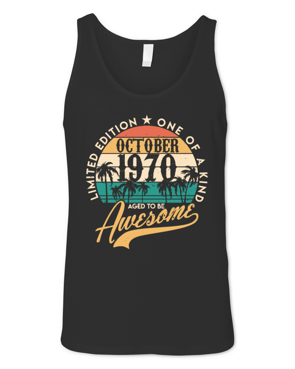 October 1970 birthday gifts for men women Vintage Unisex Jersey Tank