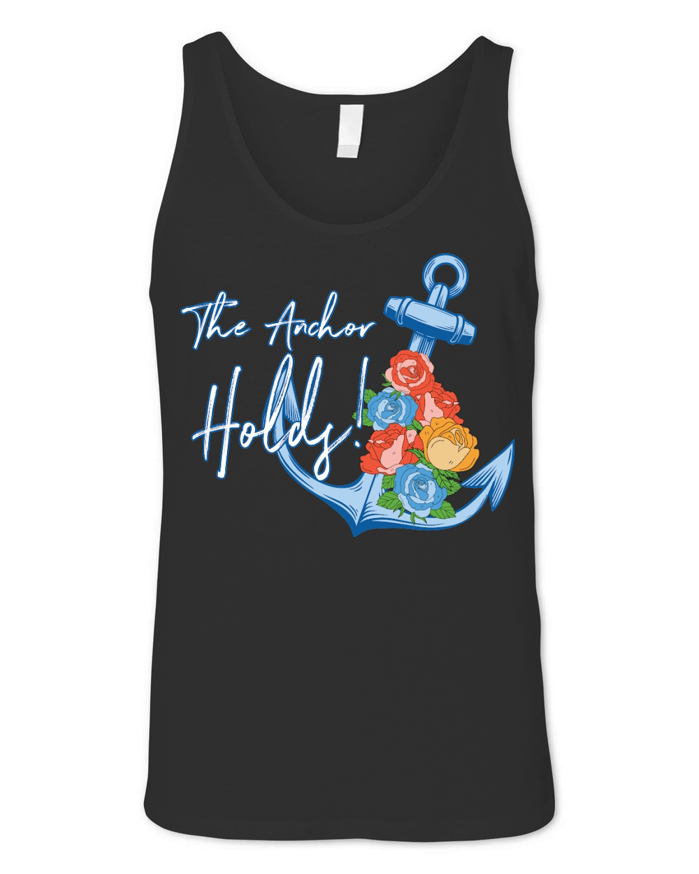 The Anchor Holds Floral Unisex Jersey Tank