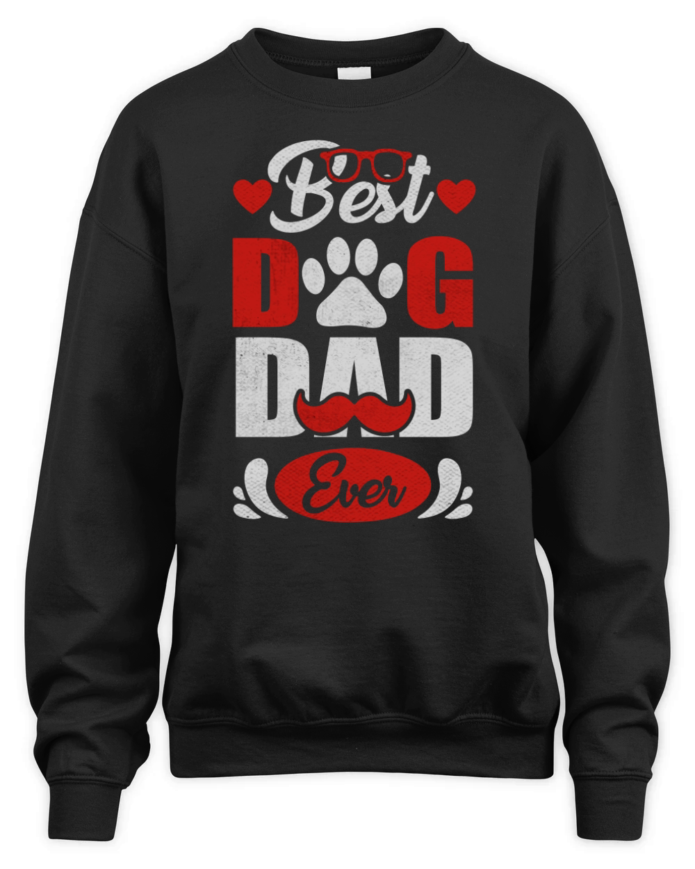 Best Dog Dad Ever Fathers Unisex Premium Crewneck Sweatshirt