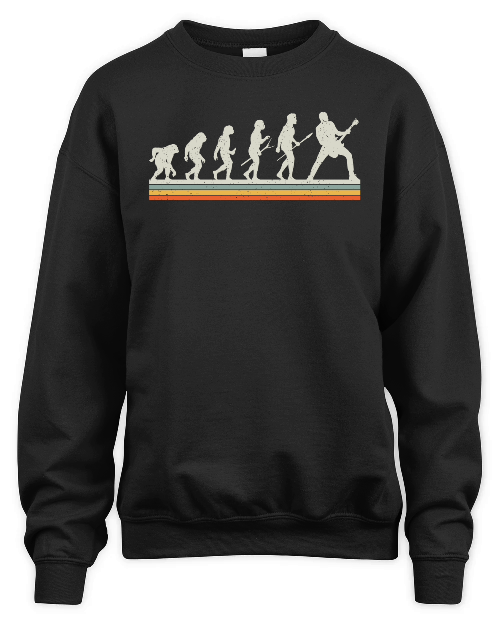 Guitar Player Evolution Funny Guitarist Vintage Unisex Premium Crewneck Sweatshirt