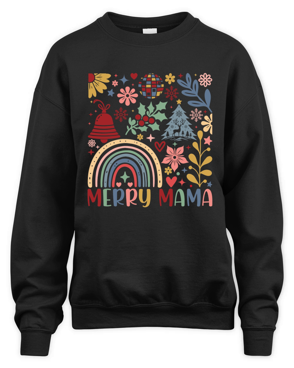 Holly Jolly  Boho Flowers  (2) Unisex Premium Crewneck Sweatshirt