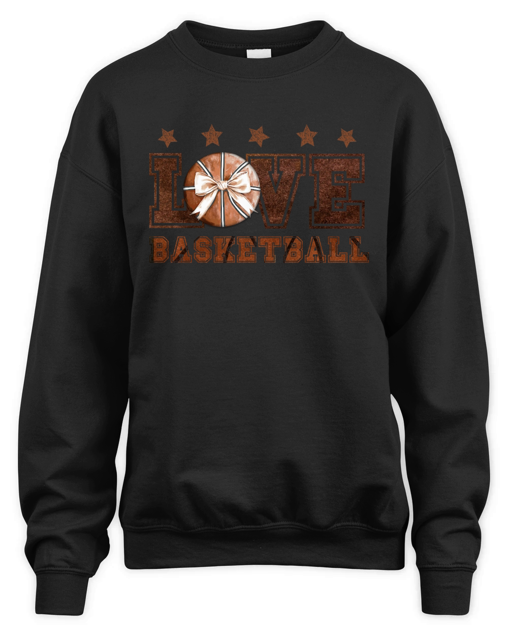 Love basketball  bow ball 04 Unisex Premium Crewneck Sweatshirt