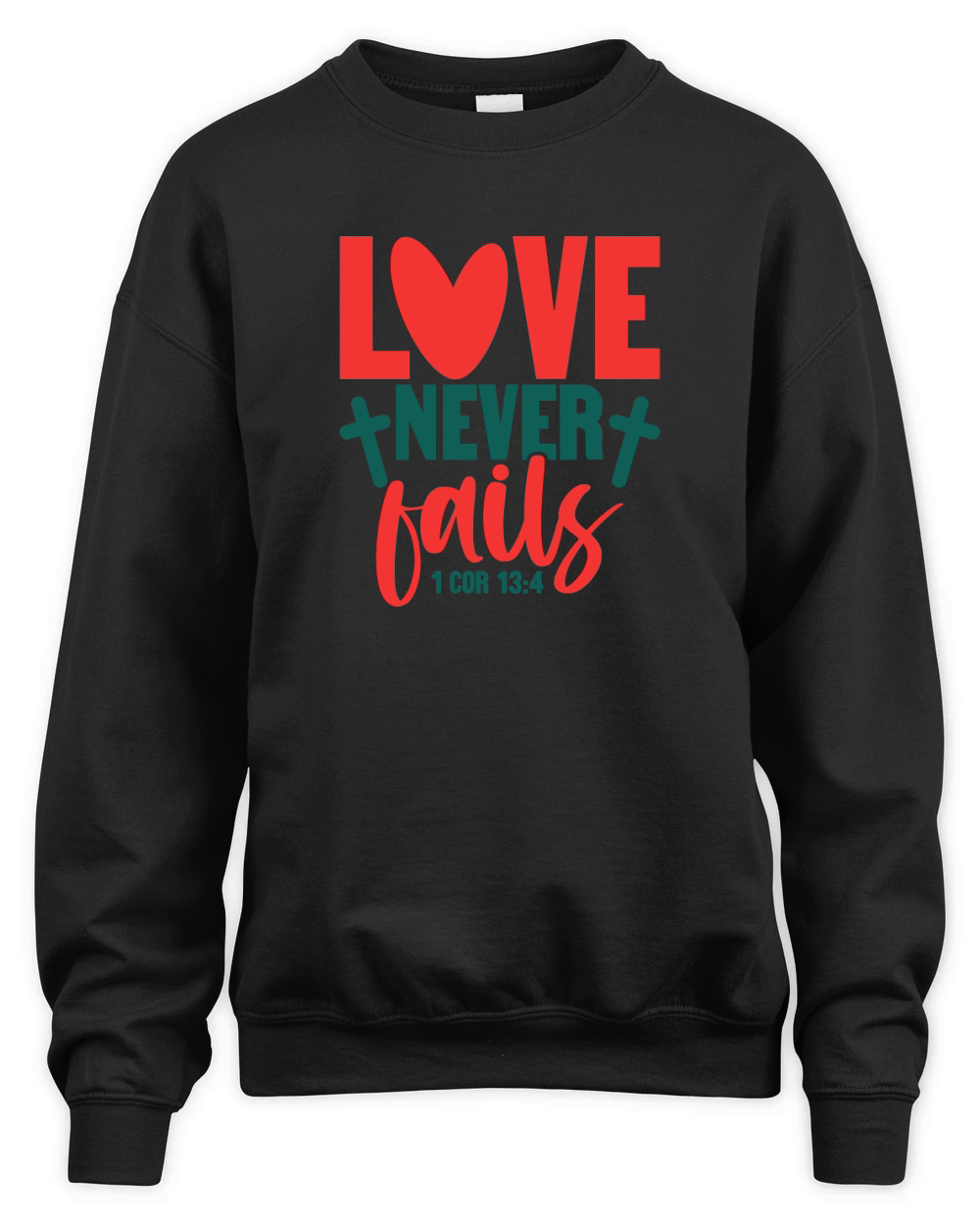 love never fails Unisex Premium Crewneck Sweatshirt