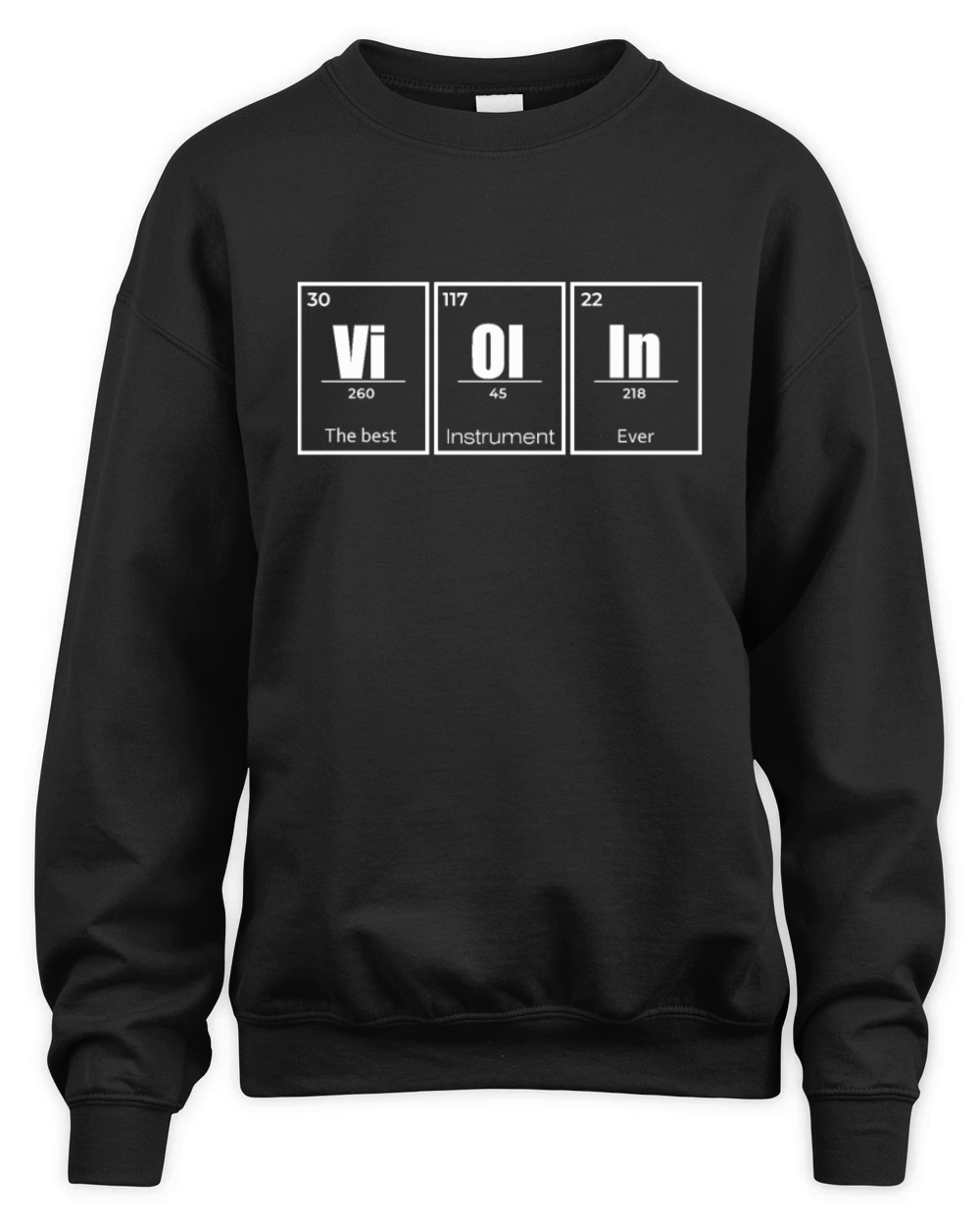Violin Chemistry Element Cello Violin Player Music Unisex Premium Crewneck Sweatshirt