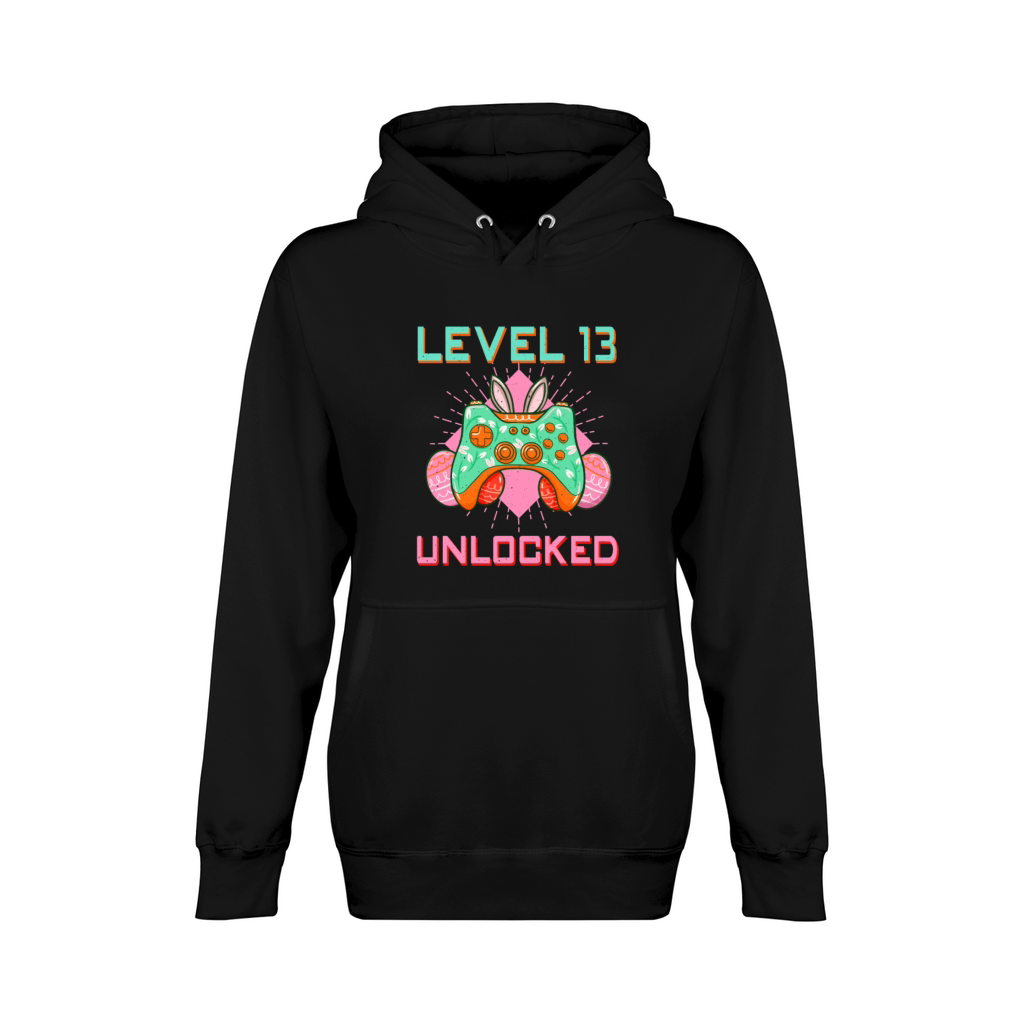13 Year Old Level Unlock Gamer Game Easter Sunday Unisex Premium Pullover Hoodie