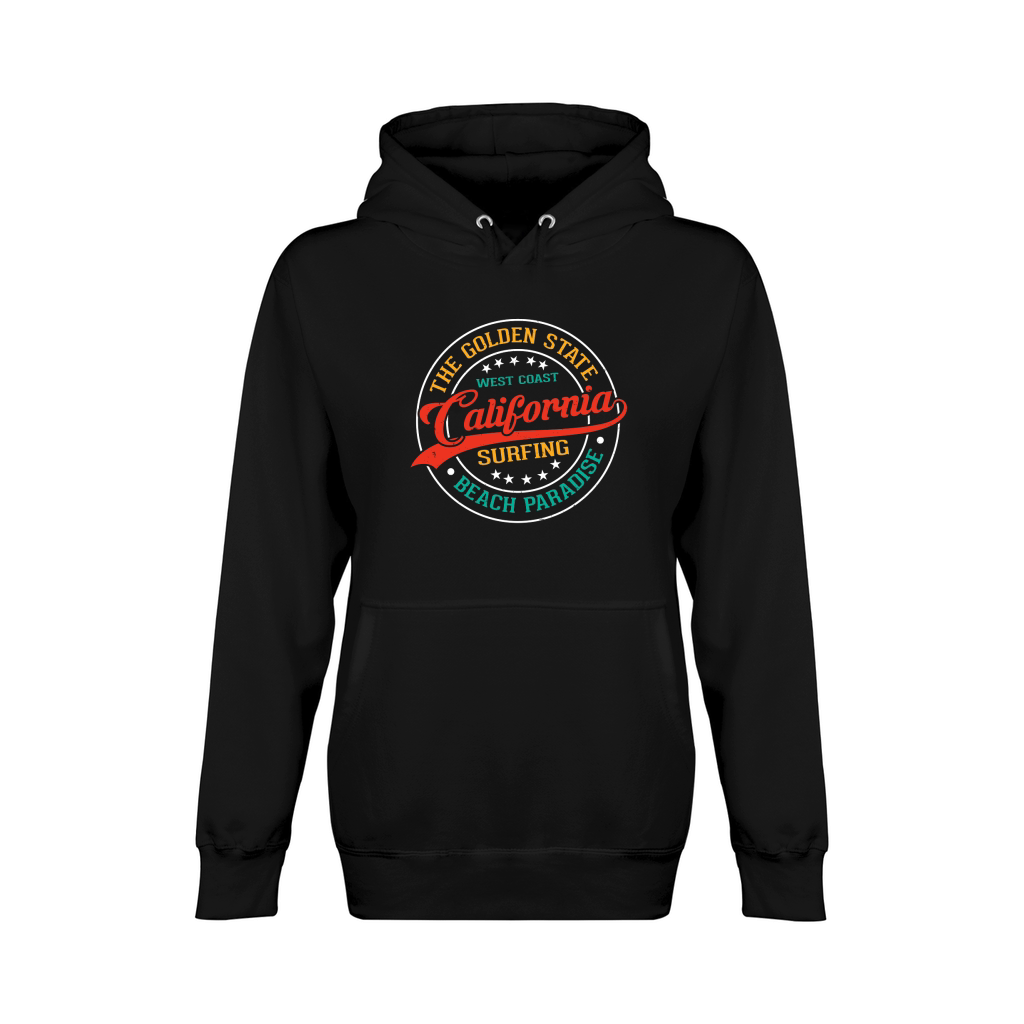 The Golden State California Surfing  (2) Unisex Premium Pullover Hoodie