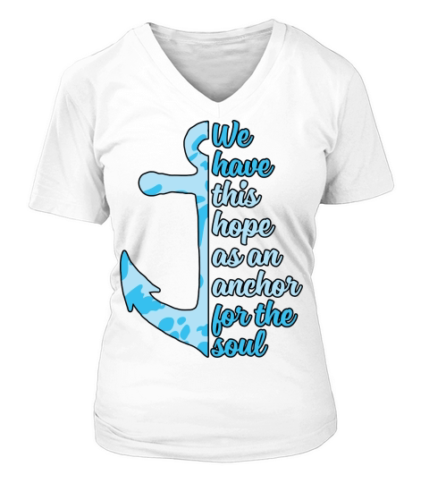 Christian Anchor For Soul Hope V-neck T-Shirt Woman