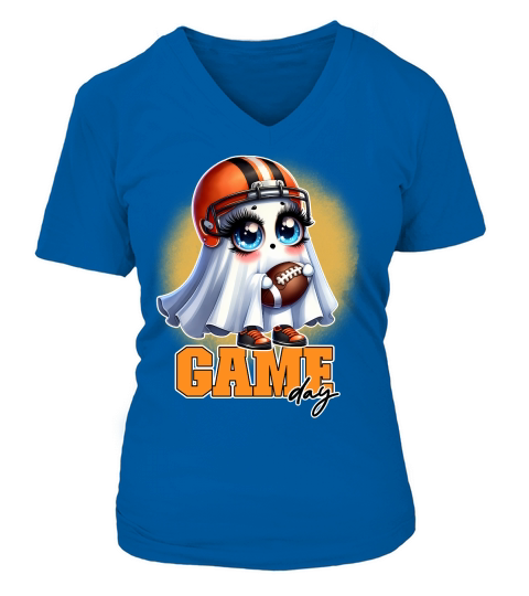 Cute Baby Ghost 04 V-neck T-Shirt Woman