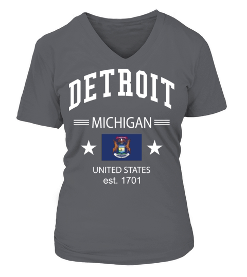 Detroit V-neck T-Shirt Woman