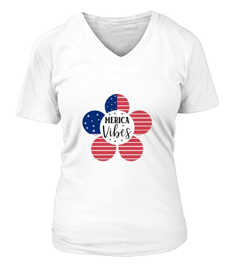 Merica Vibes 1 V-neck T-Shirt Woman