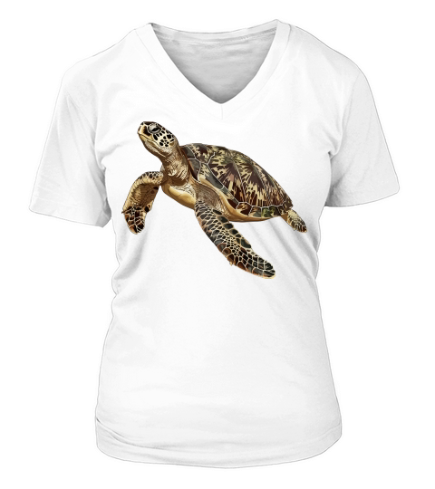 Turtle Vector Illustration V-neck T-Shirt Woman