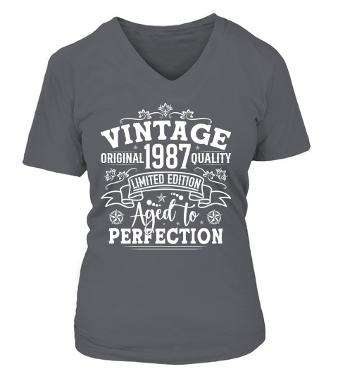 Vintage Birthday TShirt Design Bundle 1987 V-neck T-Shirt Woman