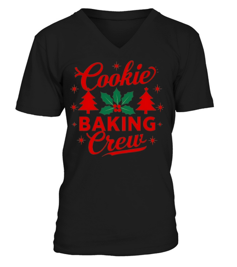 Cookie Baking Crew Christmas V-Neck T-shirt
