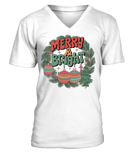 Merry & Bright 6 V-Neck T-shirt