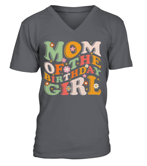 MOM OF THE BIRTHDAY GIRL 2.01 V-Neck T-shirt