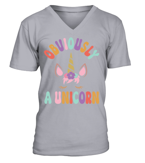 Obviously A Unicorn V-Neck T-shirt
