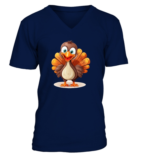 Thanksgiving Funny Turkey 08 V-Neck T-shirt