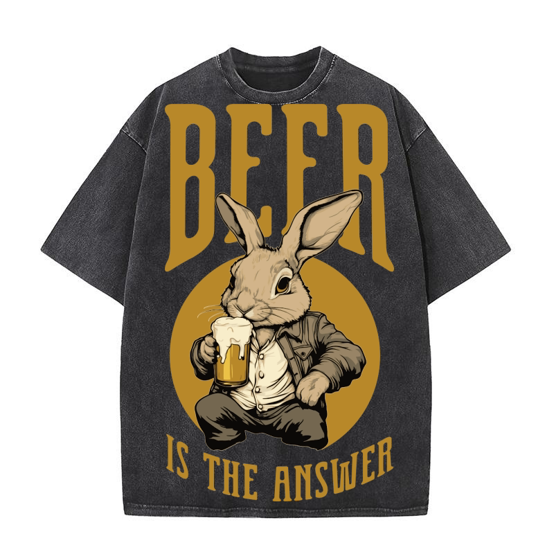Beer is the Answer Washed T-Shirt