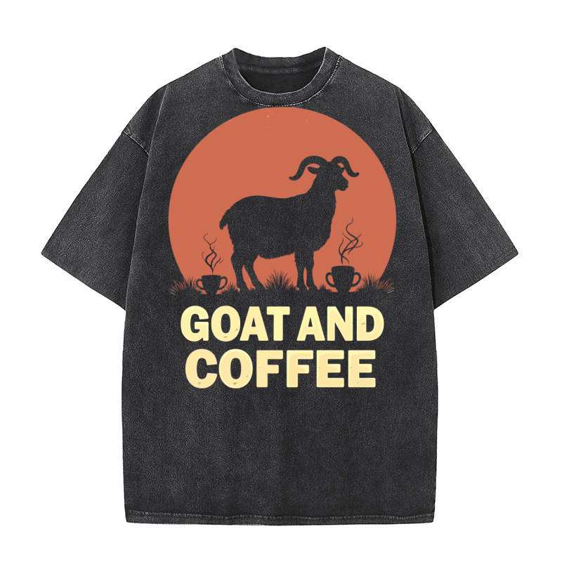 Goat and coffee Washed T-Shirt