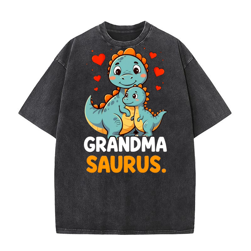 Grandma Saurus Dinosaur 4 Washed T-Shirt