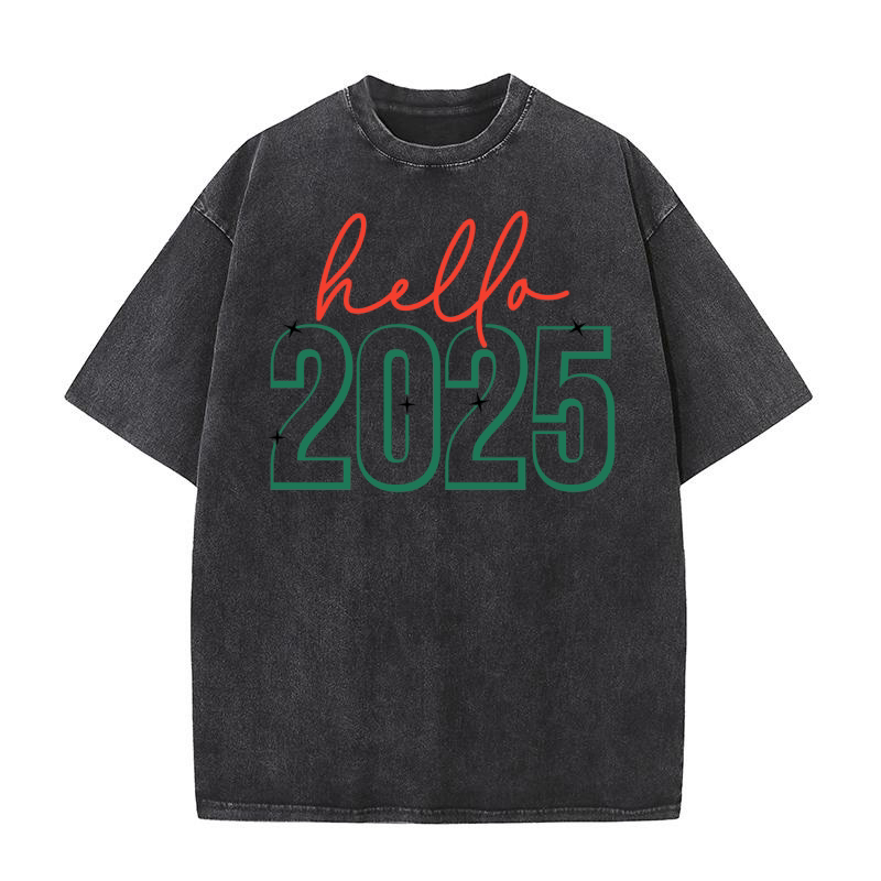 Hello 2025 08 Washed T-Shirt
