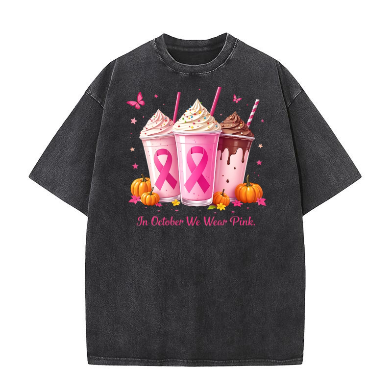 In October we wear pink Washed T-Shirt