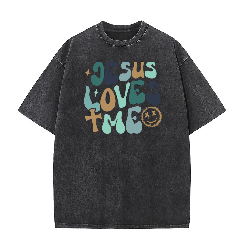 Jesus Loves Me 1 Washed T-Shirt