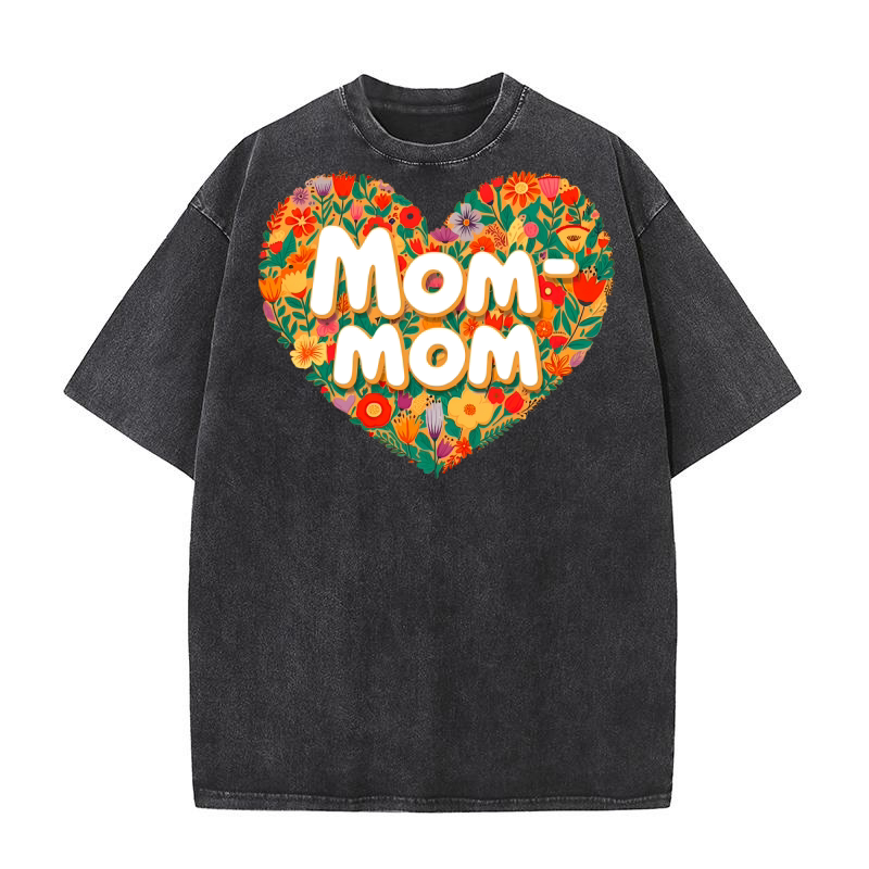 Mom Mom Love Washed T-Shirt