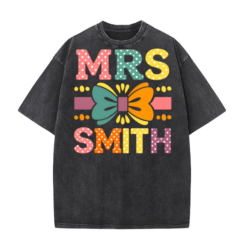 Mrs Smith Back To School Washed T-Shirt