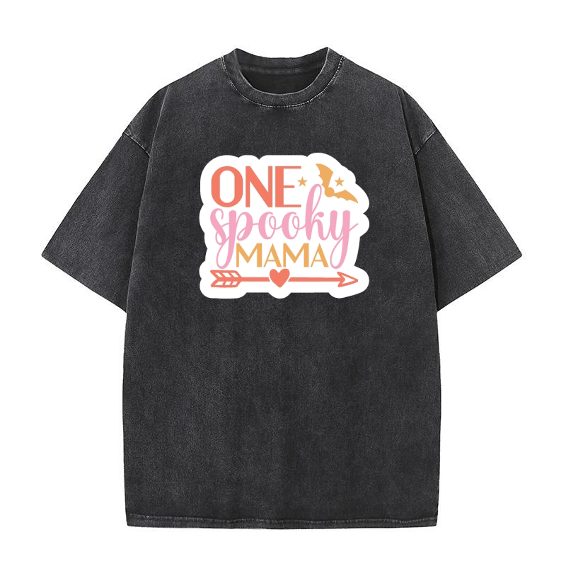 One Spooky Mama Washed T-Shirt