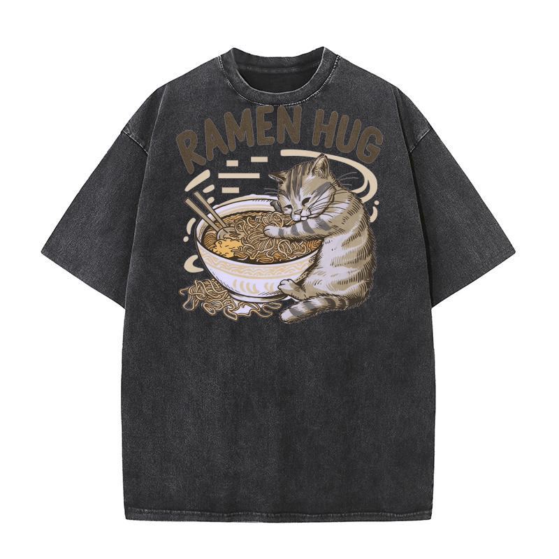 Ramen hug Washed T-Shirt