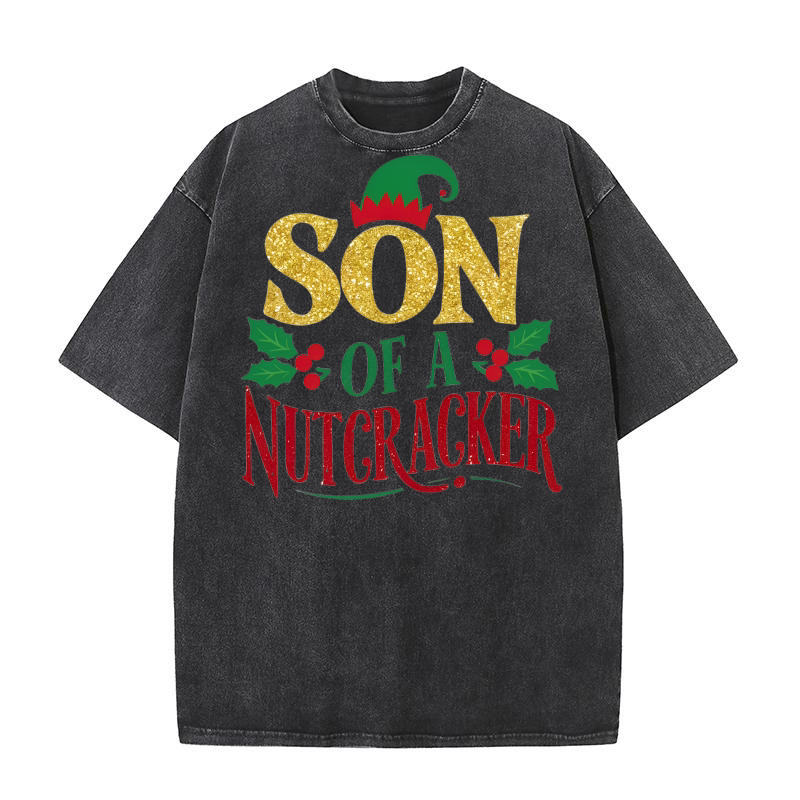 Son Of A Nutcracker Christmas Washed T-Shirt