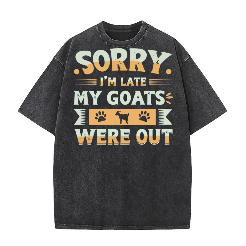Sorry im late my goats were out 1 Washed T-Shirt