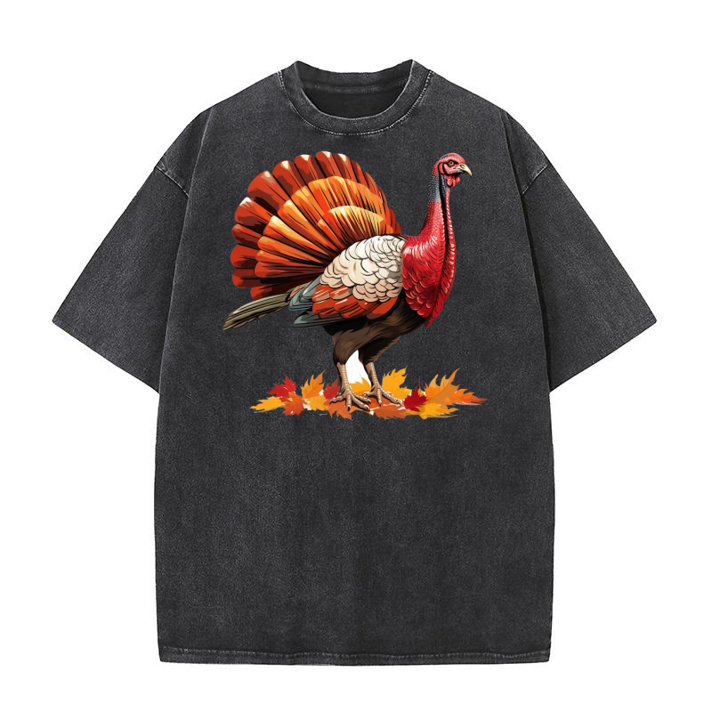 Thanksgiving Funny Turkey 06 Washed T-Shirt