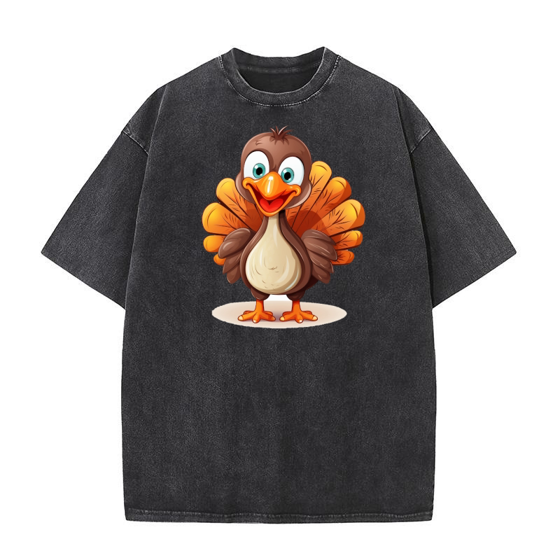 Thanksgiving Funny Turkey 08 Washed T-Shirt
