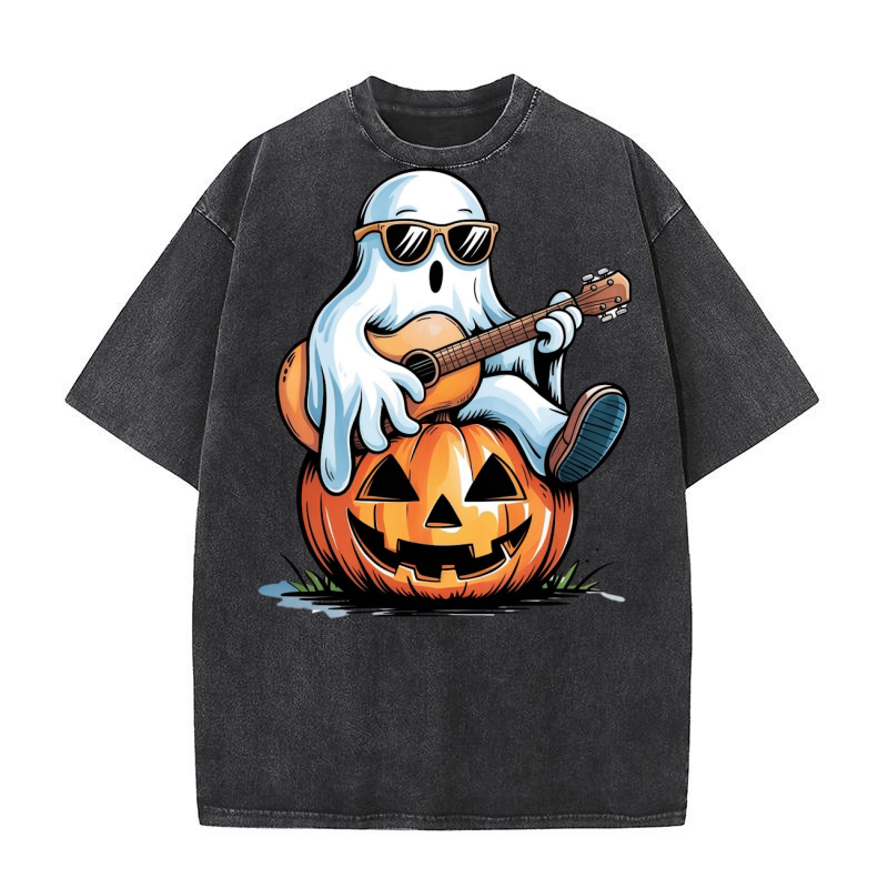 Transparent Halloween Para 09 Washed T-Shirt