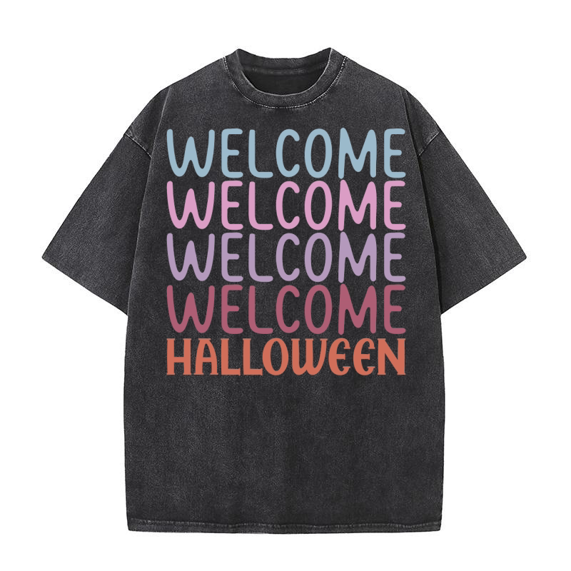 Welcome Halloween 1.01 Washed T-Shirt