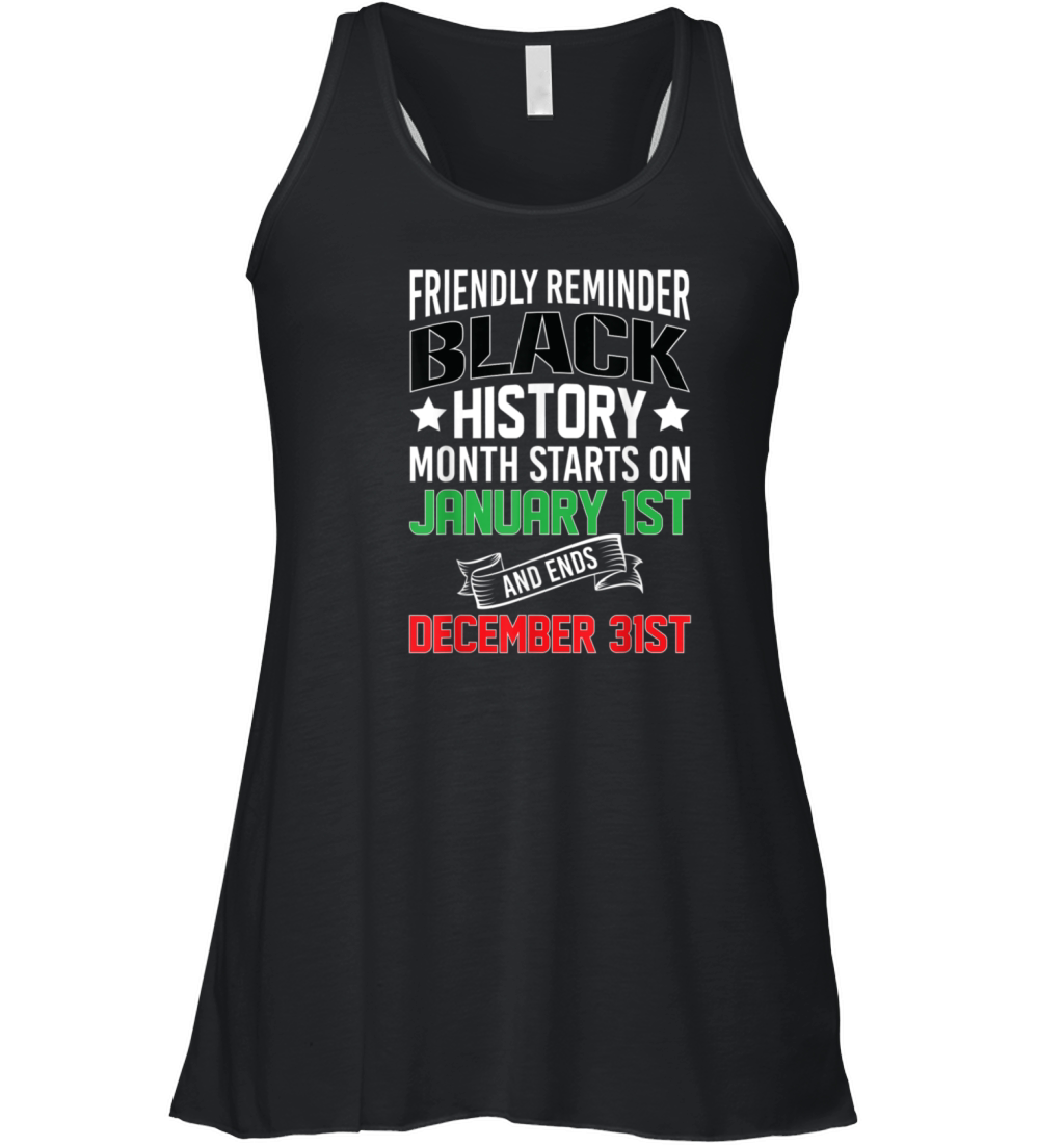 Melanin and year round story of the month design Women's Flowy Tank Top