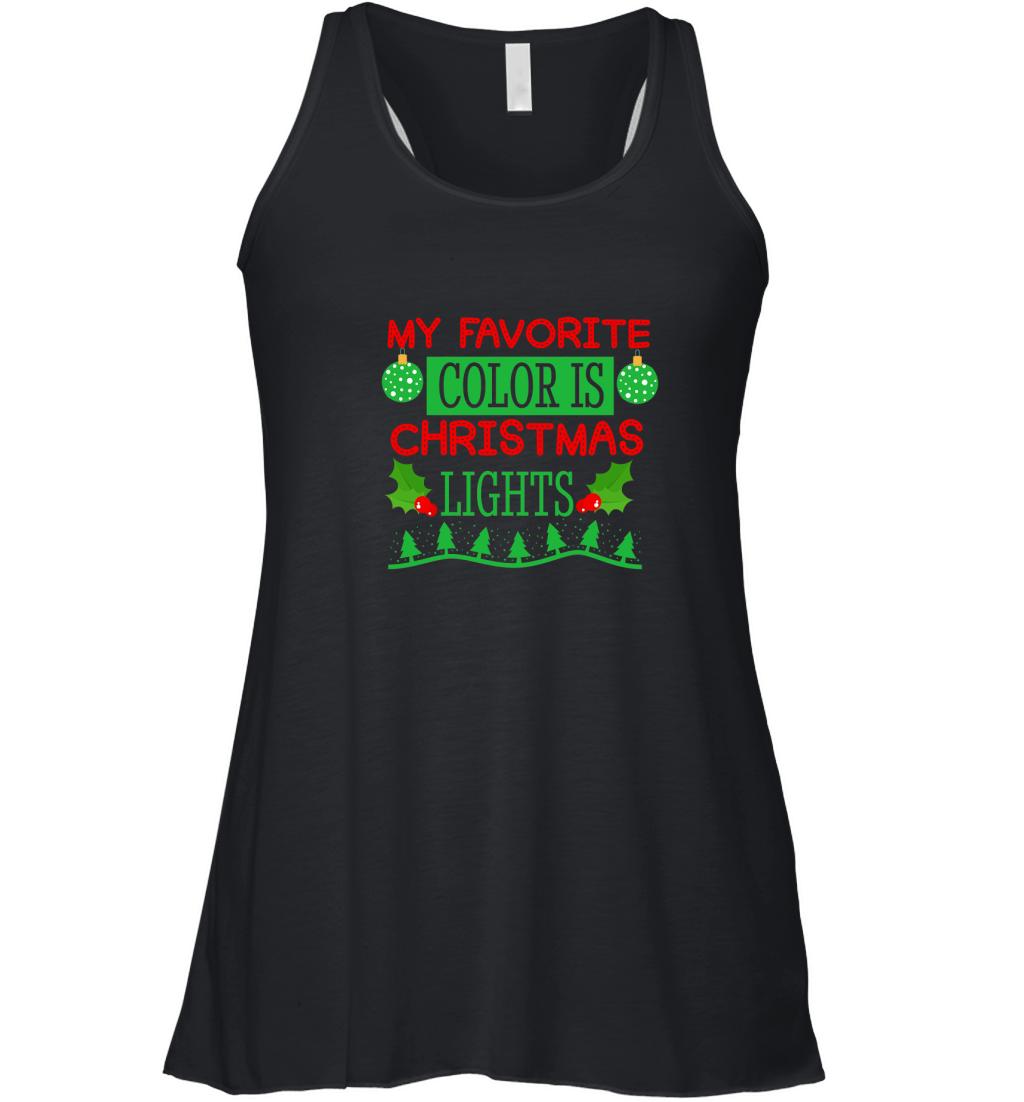 My Favorite Color is Christmas Lights 4 Women's Flowy Tank Top
