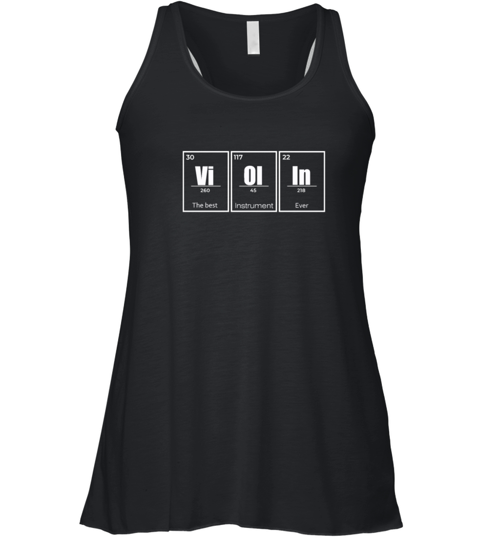 Violin Chemistry Element Cello Violin Player Music Women's Flowy Tank Top