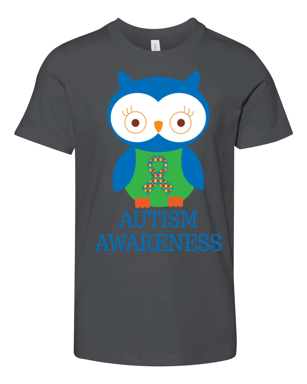 Autism Awareness Owl Youth Unisex Jersey Tee