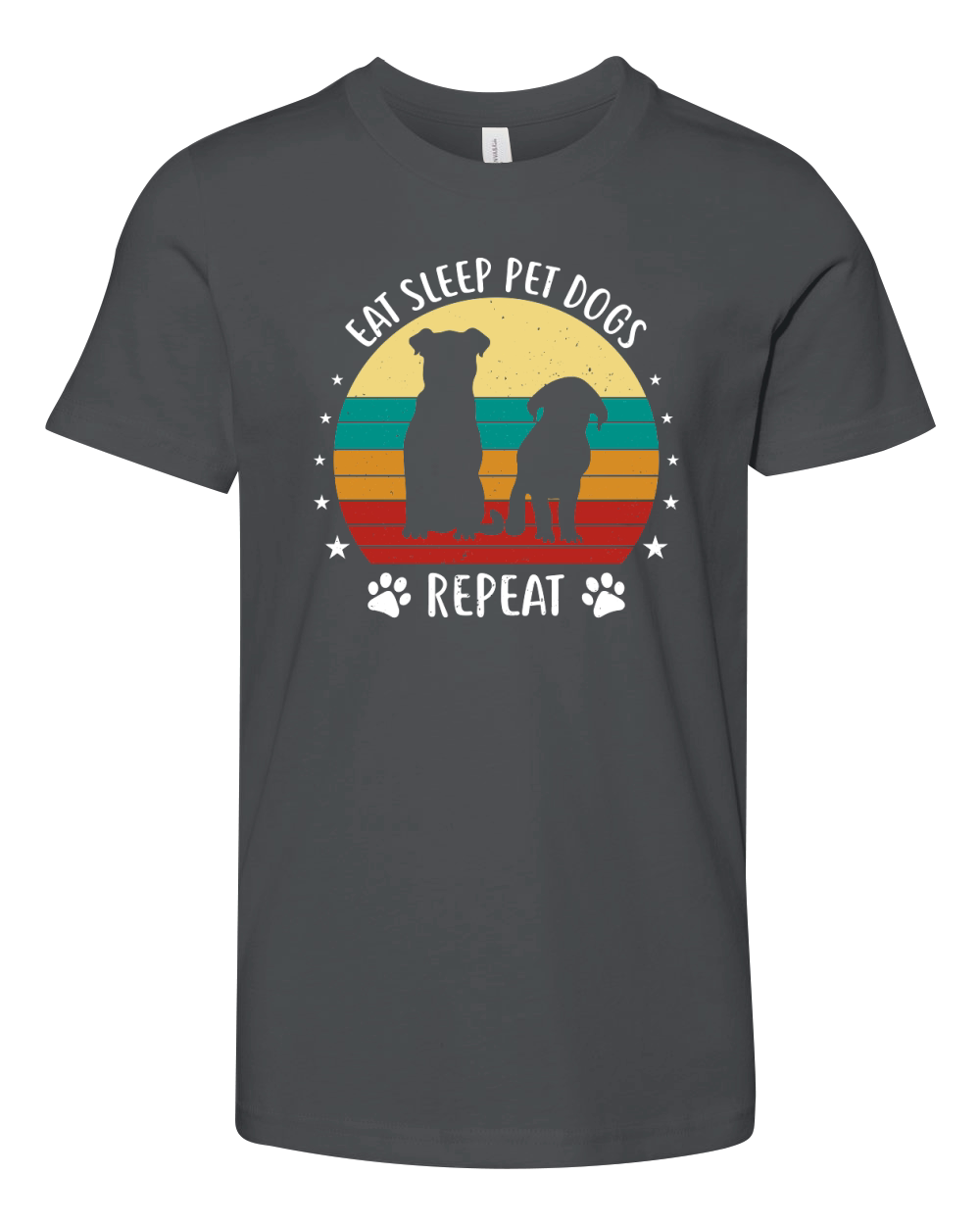 Eat Sleep Pet Dogs Repeat Youth Unisex Jersey Tee