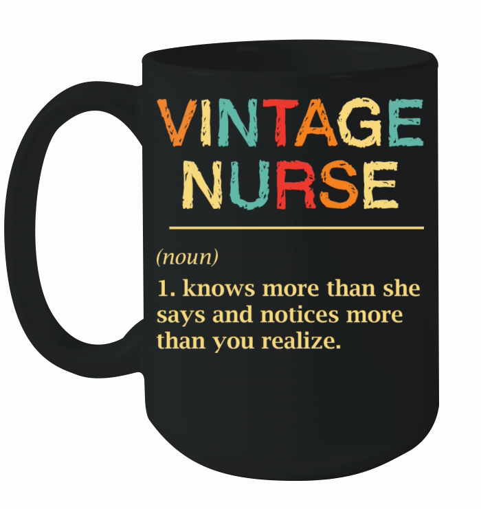 Vintage Nurse Definition Funny Nursing RN ER ED Ceramic Mug